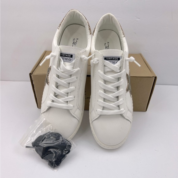 VINTAGE HAVANA, TENNIS SHOES, “WHITE” WITH CAMOUFLAGE & GLITTERING DESIGN, 11.5 - Picture 10 of 16